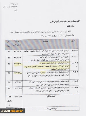 اطلاعیه مهم - انتخاب واحد کلیه ورودی ها