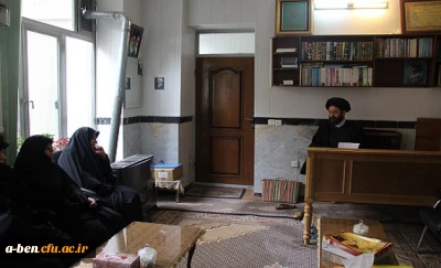 دیدار سرپرست و جمعی از کارکنان پردیس بنت الهدی صدر با امام جمعه محترم اردبیل