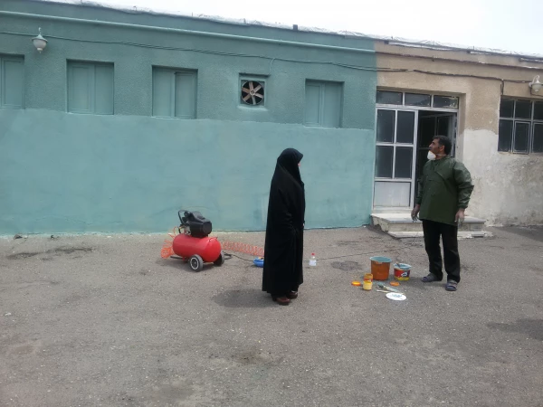 شاداب سازی محوطه پردیس توسط دانشجومعلمان