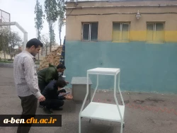 اجرای طرح شاداب سازی پردیس بنت الهدی صدر اردبیل با حضور سرپرست پردیس ، همکاران و دانشجو معلمان