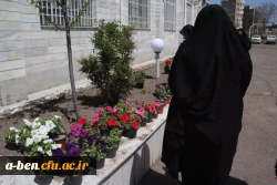 اجرای طرح شاداب سازی پردیس بنت الهدی صدر اردبیل با حضور سرپرست پردیس ، همکاران و دانشجو معلمان