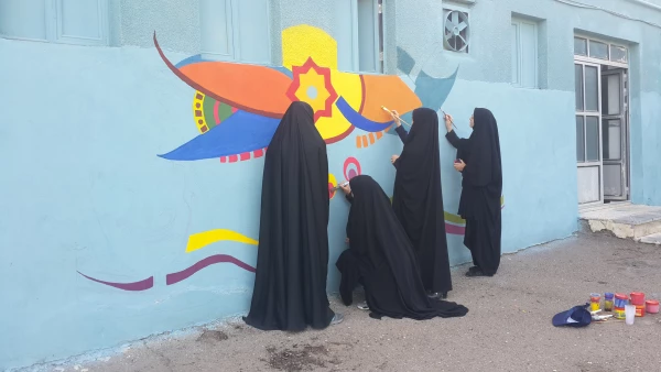 اجرای طرح شاداب سازی پردیس بنت الهدی صدر اردبیل با حضور سرپرست پردیس ، همکاران و دانشجو معلمان