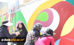 شاداب سازی محوطه بیرونی پردیس بنت الهدی صدر  توسط شهرداری اردبیل