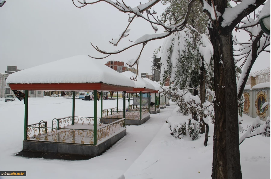 جلوه های زیبای برف در پردیس بنت الهدی صدر