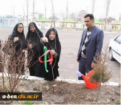 طرح کاشت نهال به یاد شهدای مدافع حرم استان اردبیل  به مناسبت روز درختکاری و روز بزرگداشت شهدا(22اسفند)  در محوطه پردیس