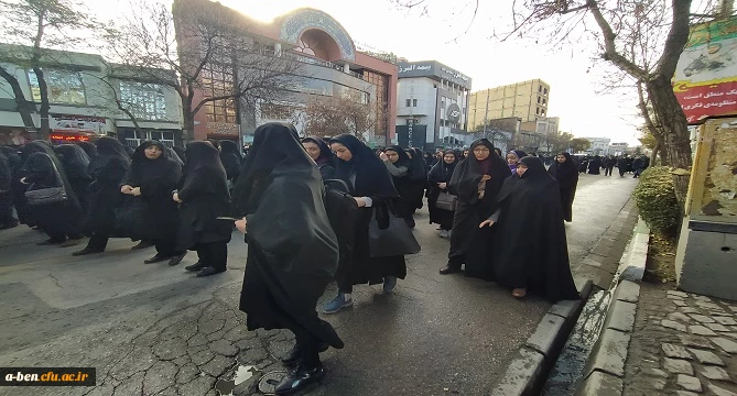 شرکت دانشجومعلمان، اساتید و کارکنان پردیس در تجمع مردمی استان 