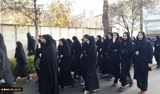 شرکت دانشجومعلمان، اساتید و کارکنان پردیس در تجمع مردمی استان 