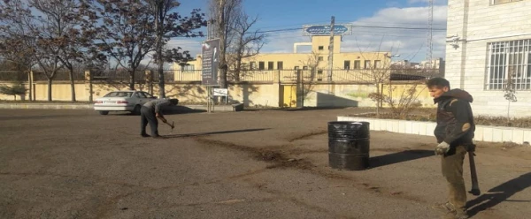 آغاز عملیات اجرایی اسفالت محوطه پردیس 