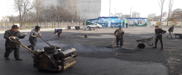 آغاز عملیات اجرایی اسفالت محوطه پردیس 