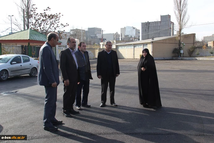 بازدید مدیرکل آموزش و پرورش استان  از پروژه های عمرانی سیستم گرمایشی و اسفالت محوطه پردیس 