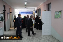 بازدید مدیرکل آموزش و پرورش استان  از پروژه های عمرانی سیستم گرمایشی و اسفالت محوطه پردیس 