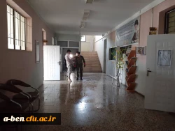 ضدعفونی و گندزدایی قسمت های مختلف پردیس بنت الهدی صدر 