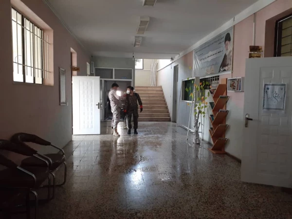 ضدعفونی و گندزدایی قسمت های مختلف پردیس بنت الهدی صدر 