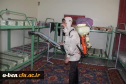 ضدعفونی و گندزدایی قسمت های مختلف پردیس بنت الهدی صدر 