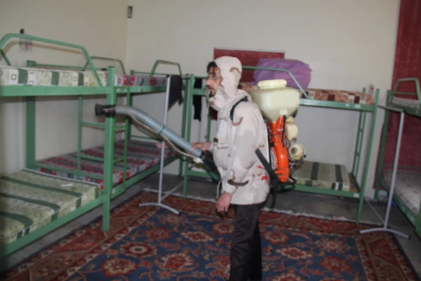 ضدعفونی و گندزدایی قسمت های مختلف پردیس بنت الهدی صدر 