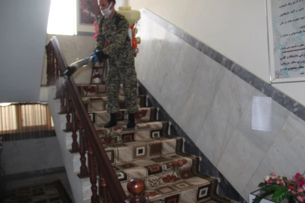 ضدعفونی و گندزدایی قسمت های مختلف پردیس بنت الهدی صدر 