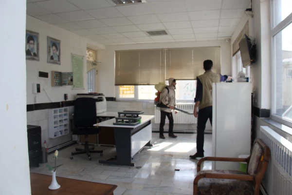 ضدعفونی و گندزدایی قسمت های مختلف پردیس بنت الهدی صدر 